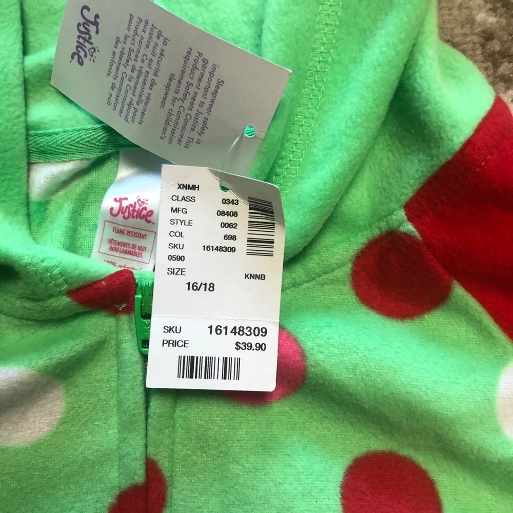 Justice Christmas onesie
